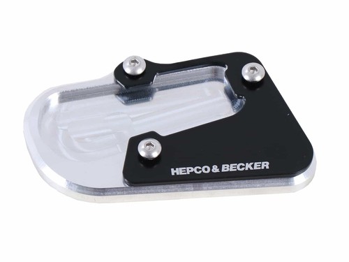 Side stand plate silver - plate, silver/black