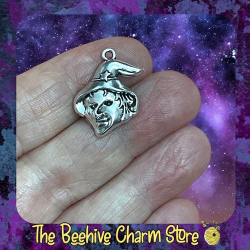 Witches head with hat - hat, charms