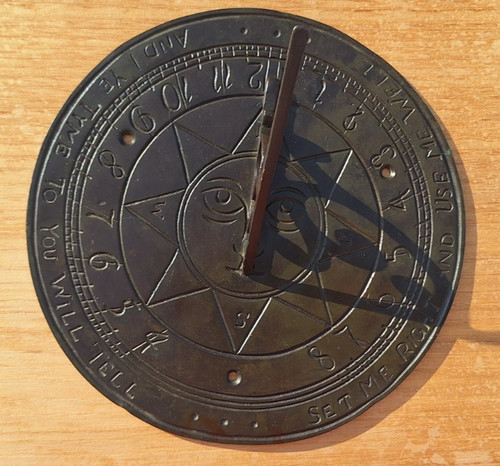 Vintage round weathered - weathered, brass