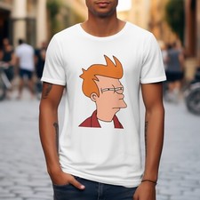 Fry Sus Tshirt Suspicious Futurama Bender Leela Planet Express Tee