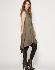 *WOW*ICONIC ALLSAINTS PARACHUTE RIVER SONG ZEEDA TAUPE GREEN DRESS UK8 US4 NWOT 