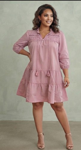 Zanzea dusty pink - boho, tiered