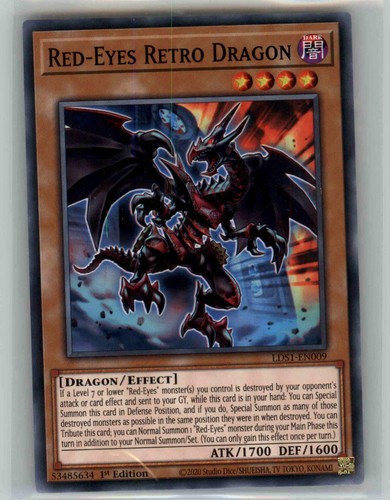 Red eyes retro dragon - retro,