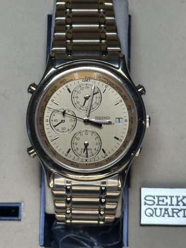 Vintage seiko 5t52 6a28 - vintage,