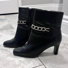 Elegant Black Leather Ankle
