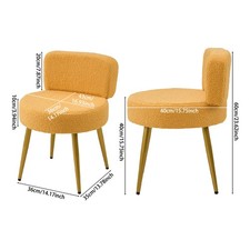 Teddy Fleece Vanity Stool