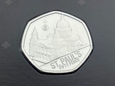 2025 JERSEY  ST PAULS CATHEDRAL FIFTY 50 PENCE COIN BRILLIANT UNCIRCULATED BU