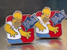 The Simpsons HOMER SIMPSON “D'oh!” Enamelled Cufflinks 2003 Matt Groening FOX