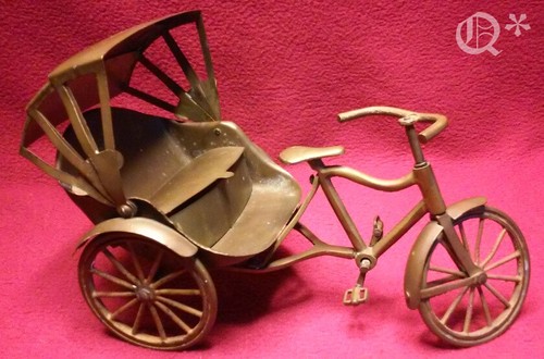 1950s rickshaw tricycle with - rickshaw,