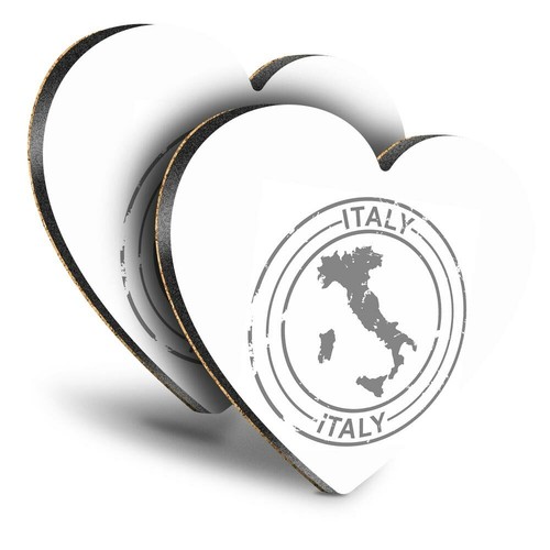 Heart mdf coasters bw - 2x,