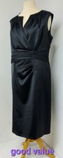 Alexon Smart Sheath Dress UK Size 20 Black Colour Midi Sleeveless