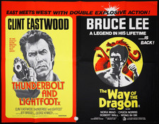 Way of the Dragon Thunderbolt and Lightfoot ORIGINAL Quad Film Poster Bruce Lee