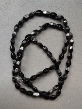 Vintage Black Faceted Bi-cone