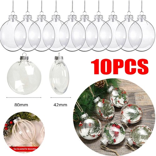 Clear plastic balls christmas - clear,
