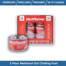12 x Chafing Dish Gel Cans 3 Hour Non Toxic, Catering, Buffet, Methanol Gel