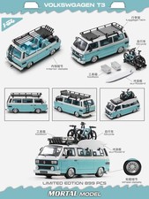 1/64 Volkswagen T3 Diecast Toy Car Model Ltd899 w/Accessories Collectible Mortal