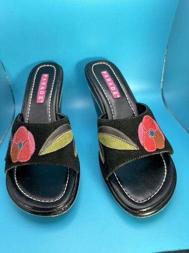 Womens black boho - black, leather
