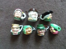 7 MINIATURE ARTONE  CHARACTER JUGS 2" (5cm) 