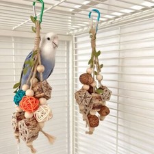 Bird Parrot Toy Large Parrot Toy Natural Wooden Blocks Bird Chewing Toy UK