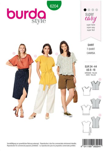 Burda 6204 misses - 6204, sewing