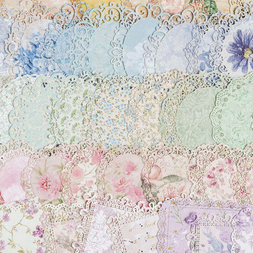 60pcs lace edged flower - edged,