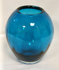 Vintage Cased Ovoid Glass Vase