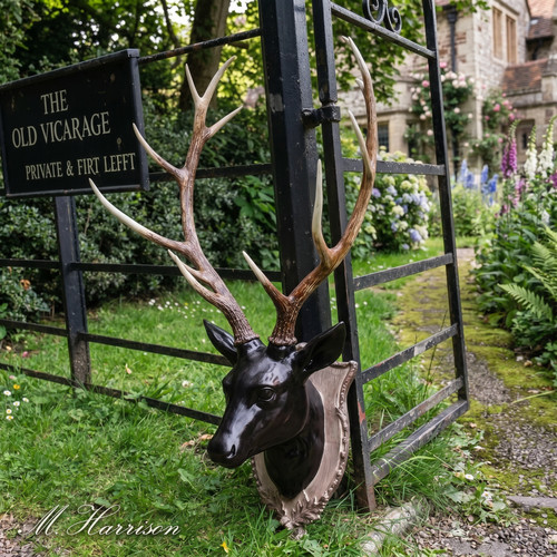 Wall mounted large stag - stag, head