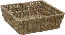 Seagrass Storage Basket Trays Natural Hand Woven Storage Display Shelf Baskets