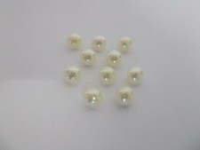Ivory pearl shank buttons - 10, x