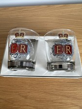 Queen Elizabeth II 1977 Silver Jubilee Drinking Glasses 2-Piece Set