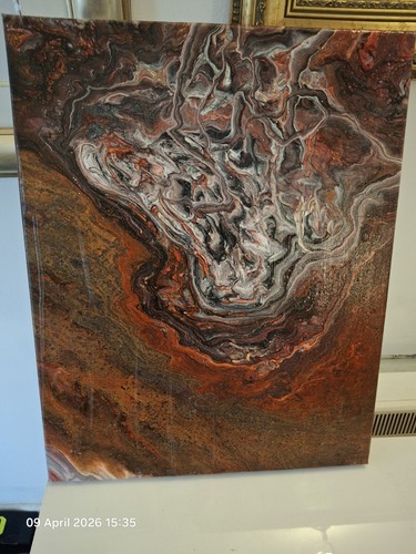 Modern abstract acrylic art - acrylic,