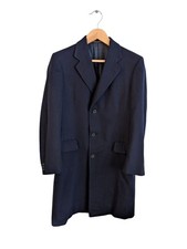 D'Avenza Men's Pure Cashmere Navy Coat Size 38"