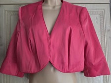 WOMANS BRIGHT PINK BOLERO JACKET FROM ANNA ROSE IN A SIZE 18