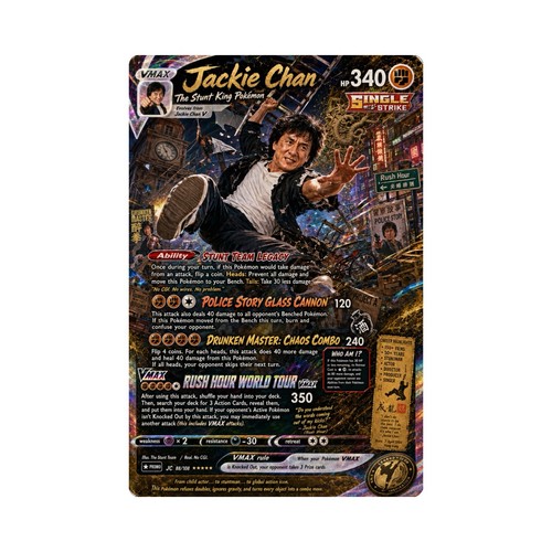 Jackie chan pokémon card - chan,