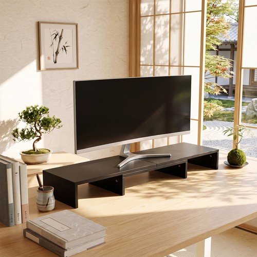 Wooden monitor stand - stand, rotating