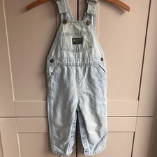 Vintage 80s 90s light blue wash Oshkosh Bgosh unisex girls boys dungarees