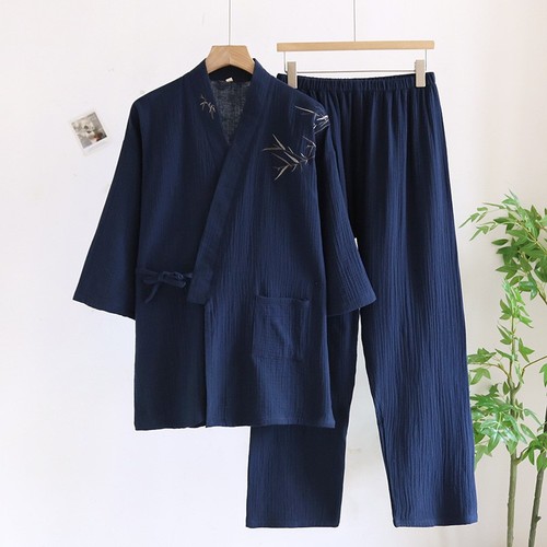 Men cotton kimono style - cotton,