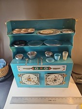 Vtg Wolverine Tin Litho Blue