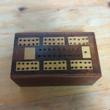 vintage wooden cribbage board