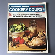 Cordon Bleu Cookery Course Number 2 Magazine, 1970, Recipes, Retro Cookery Book.