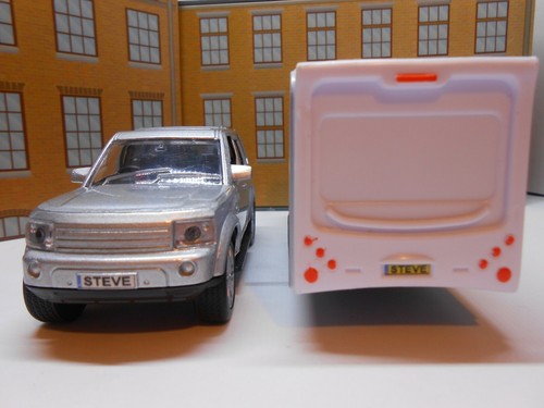 Personalised toy car caravan - car, &