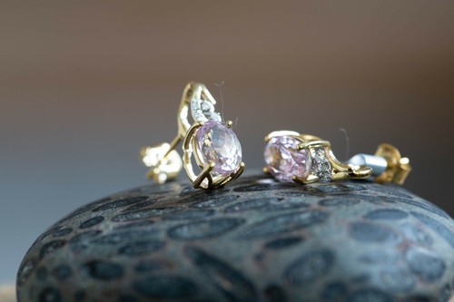 Mawi kunzite diamond 9k gold - mawi,
