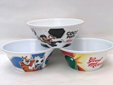 3x Kellogg's Plastic Cereal Bowls Corn Flakes Coco Pops Frosties 2012 Good Used 