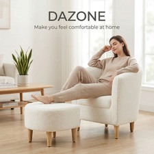 White Retro Accent Chair