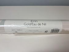 LAURA ASHLEY Roll of Wallpaper Erin Gold/Eau De Nil 10m X 53cm Batch W068806-A/2