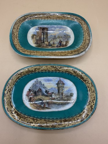 Pair victorian prattware - pair,