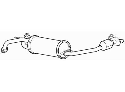 Rear exhaust silencer back box - exhaust,