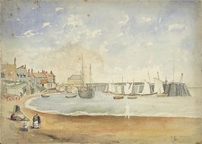 Louisa Catherine Paris (1811-1875) Watercolour Painting - Broadstairs Kent