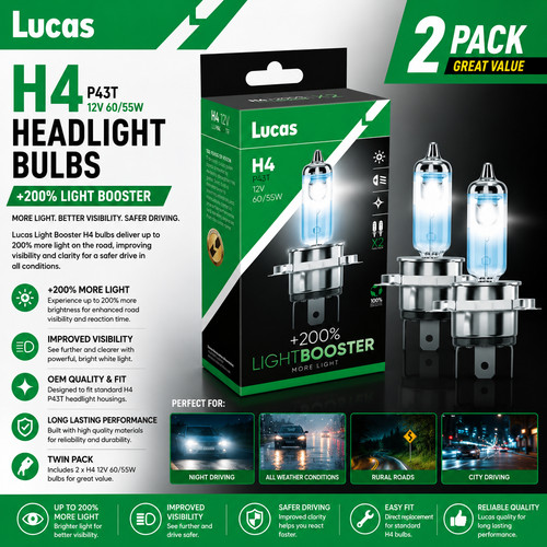 Lucas 12v lightbooster - lucas, h4