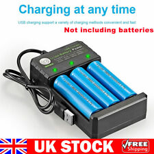 3 Slot Rechargeable 18650 Li-ion Batteries USB 3.7V Battery Charger Doorbell